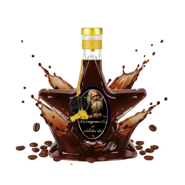 5x Flaskor STAR 200ml JULDEKORERADE flaskor för jultinkturer