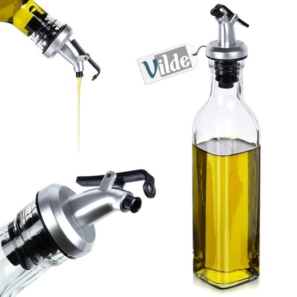 Glasflaske til olie og eddike med dispenser 250 ml