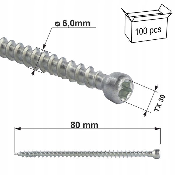 Fuldgevindsskruer, cylinderhoved WKFC-06080
