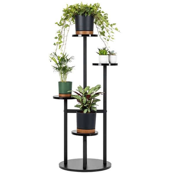 FINO universal blomsterstativ - sort, 4-lags blomsterstativ til 6 potter