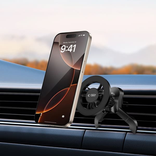 TECH-PROTECT N56 MAGNETISK MAGSAFE STABIL VENTILATIONSFÄSTE FÖR BILEN SVART