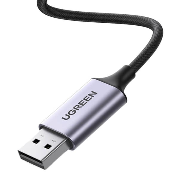 UGREEN CM477 Lydadapter, USB til Mini Jack 3,5 mm AUX (Grå)