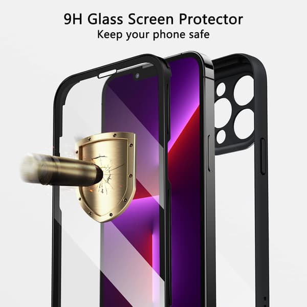 ETUI TIL APPLE IPHONE 13 PRO MAX SORT BAGSIDER OG FORSIDER