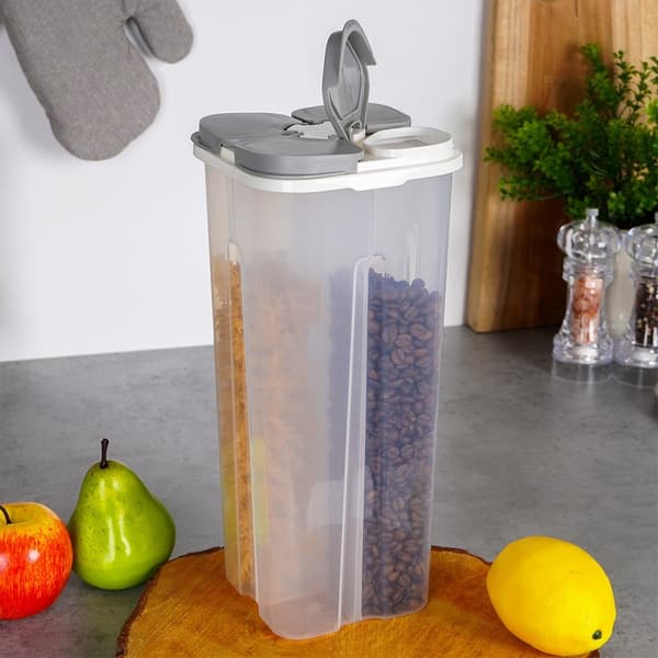 Beholder til tørvarer med delt dispenser 3 liter