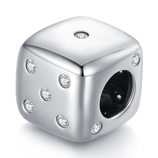 Kristallögon Tärningspärla Berlock Silver 925