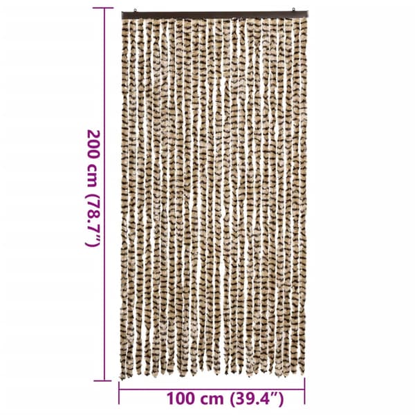 vidaXL Flugnät Beige Brun 100x200 cm Chenille