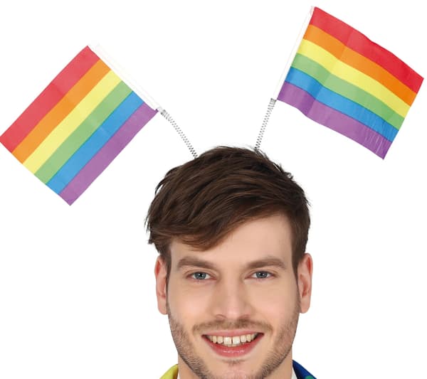 Regnbuefarvet LGBT-flag pandebånd