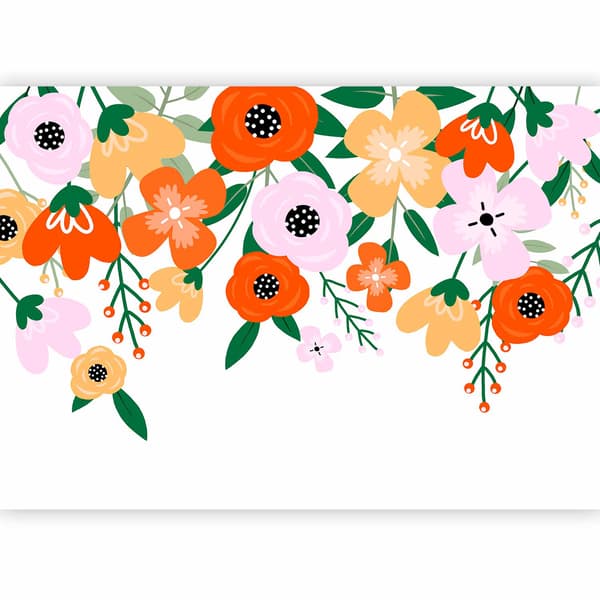 Fototapet - Farverig blomstring - første variant