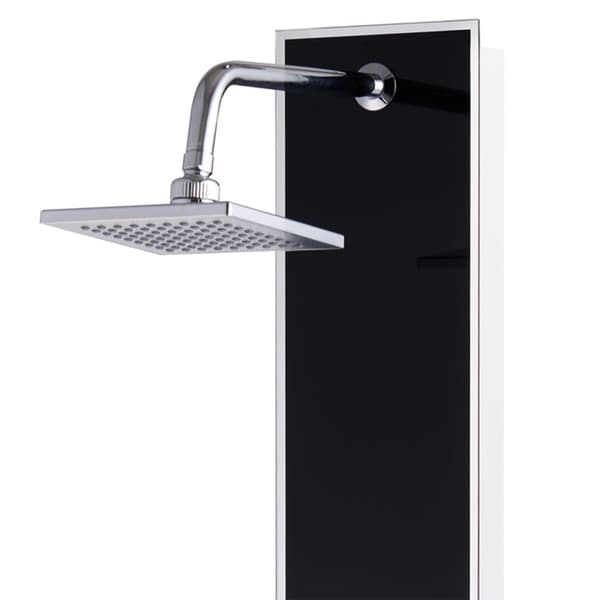 vidaXL brusepanel glas 18 x 42,1 x 120 cm sort