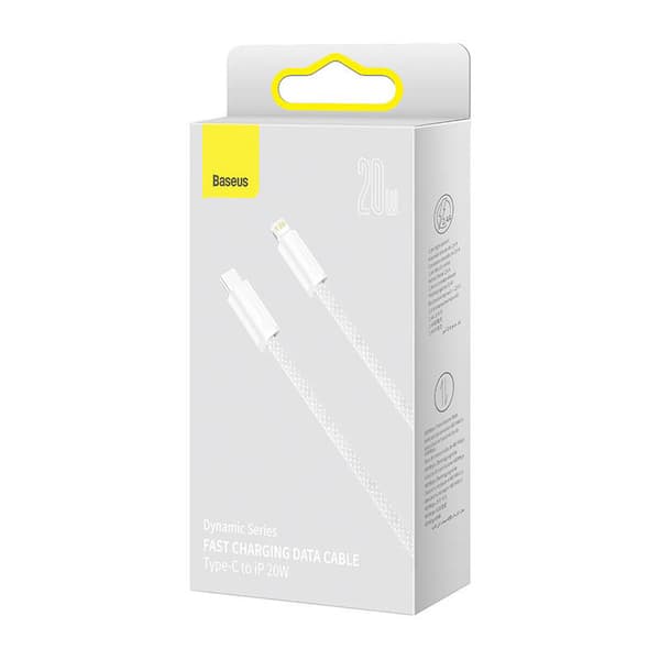 Baseus Dynamic Series USB-C - Lightning -kaapeli, 20W, 2m (valkoinen)