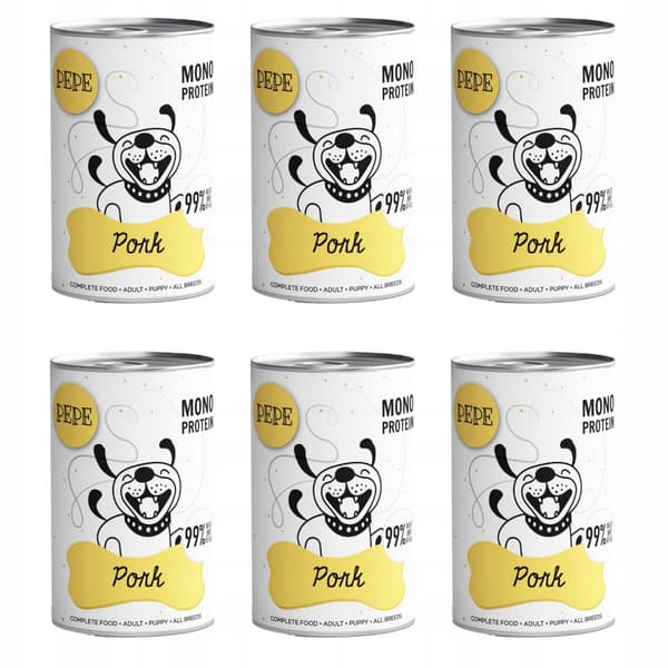 Våd hundefoder Paka Zwierzaka Pepe Pork 6x400g