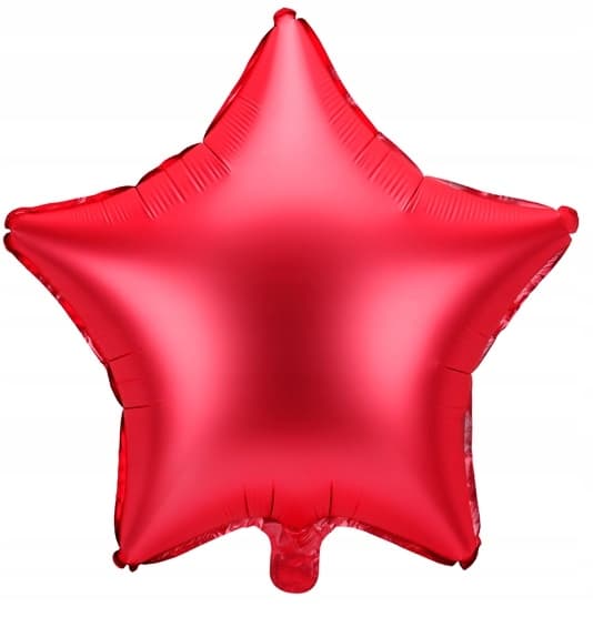 Stjernefolieballon, 48 cm, rød