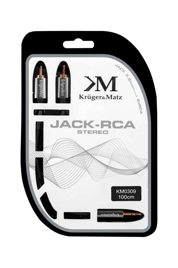 Kruger och Matz Jack-RCA-kabel 100 cm