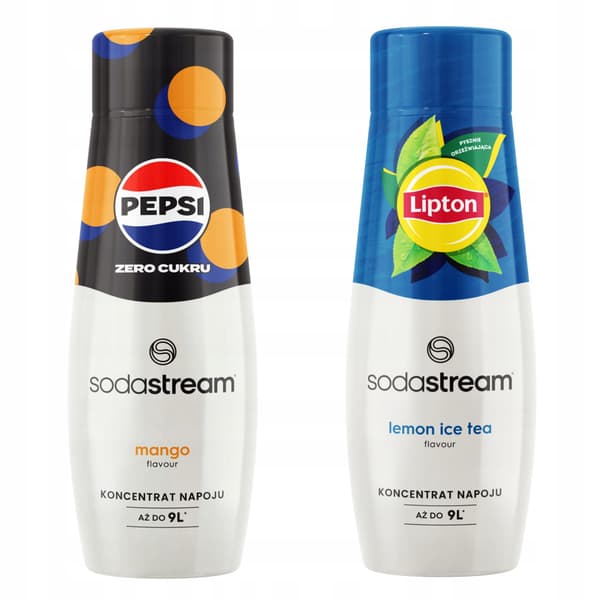tiivisteen setti. Sodastream Pepsi MAX Mango + Lipton Ice Tea Lemon