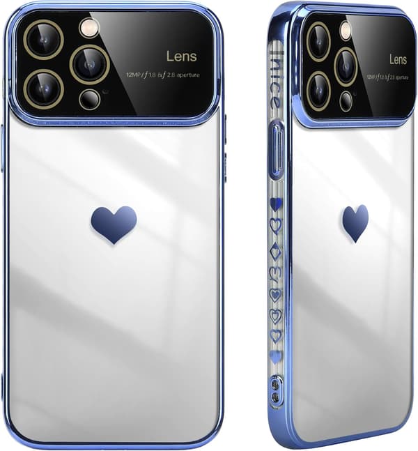 APPLE IPHONE 14 PRO MAX SILIKONE ETUI BLÅ RAMME + KAMERABESKYTTELSE
