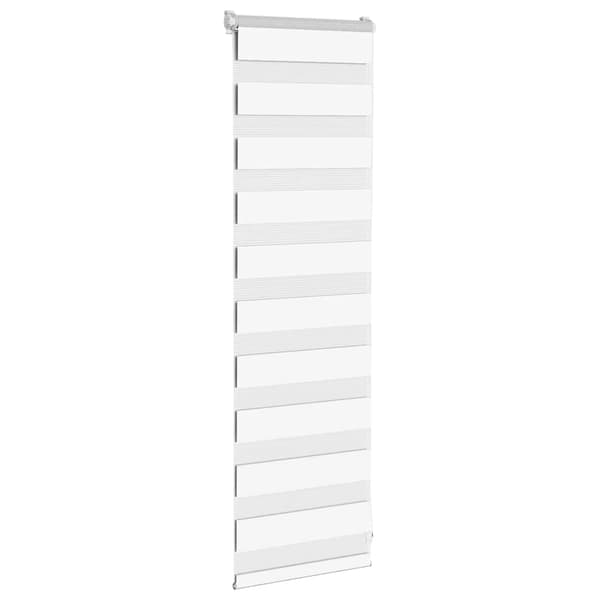 vidaXL Zebrarullgardin, vit, tygbredd 35,9 cm, polyester