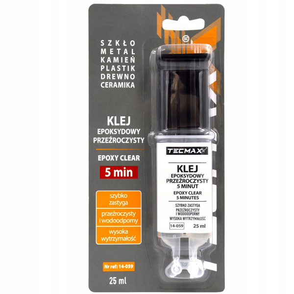 TECMAXX - Transparent epoksylim 5 minutter 25ml