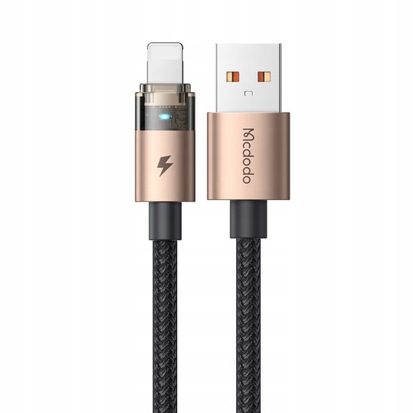 MCDODO USB-KABEL SNABBLADDNING FÖR IPHONE LIGHTNING PD 36W 1M LED GULD