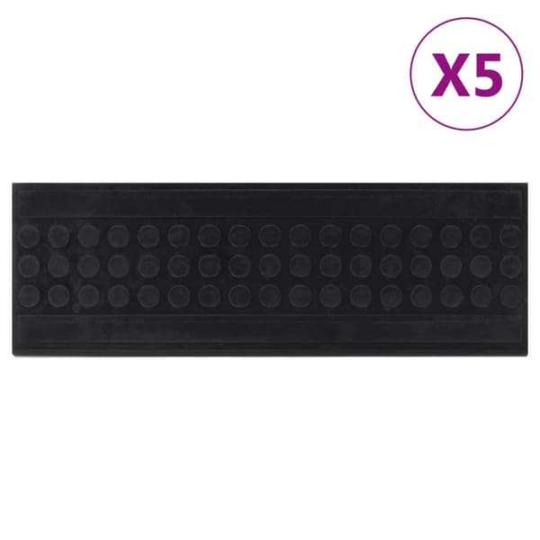 vidaXL Trappsteg, 5 st, 25x75 cm, gummi
