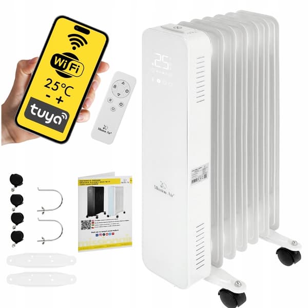 OSLO 1500W vit WiFi oljeradiator