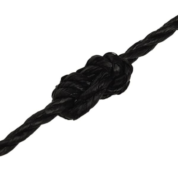vidaXL arbejdsreb, sort, 6 mm, 100 m, polypropylen