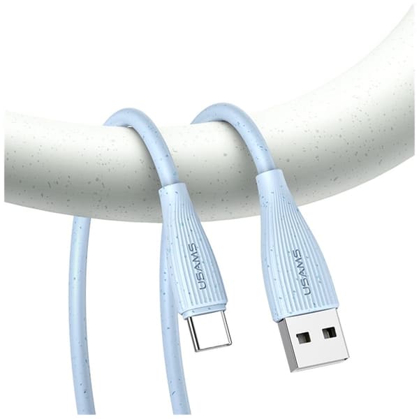 USAMS Green Series SJ714 18W 3A USB-A til USB-C kabel 1m blå