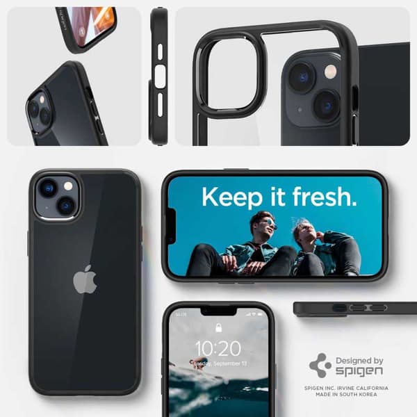 Spigen Ultra Hybrid - Etui til iPhone 15 Plus / iPhone 14 Plus (Sort)