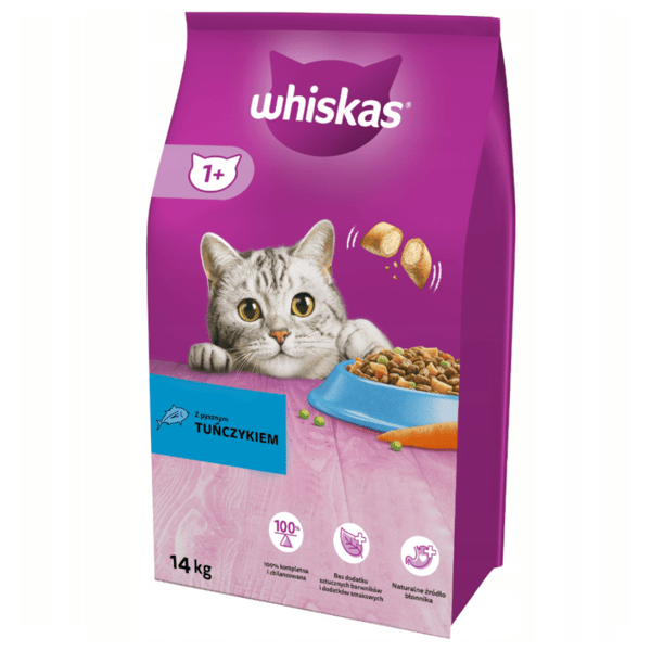 WHISKAS tørfoder til katte med tun 14 kg