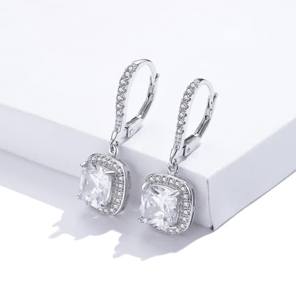 Elegante øreringe, engelsk sølv 925, krystaller