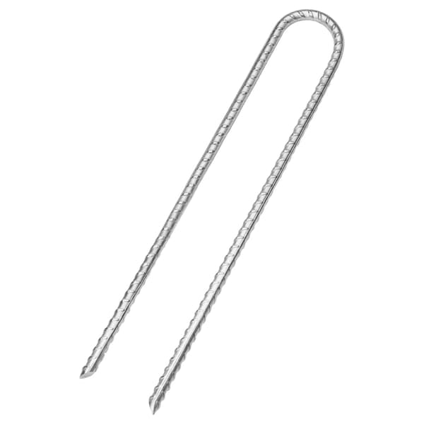 vidaXL Tältpinnar, 6 st, U-form, 30 cm, Ø7 mm, stål