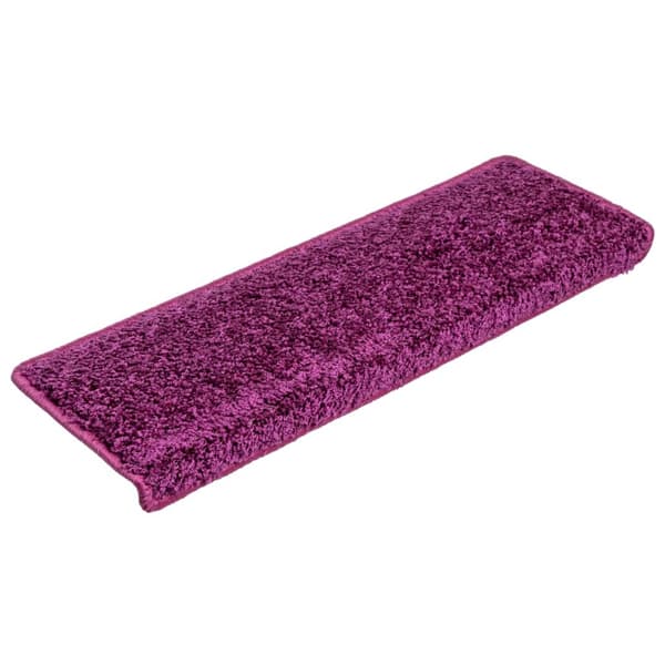 vidaXL Trappmattor 15 st 65x21x4 cm lila rektangulära kanter