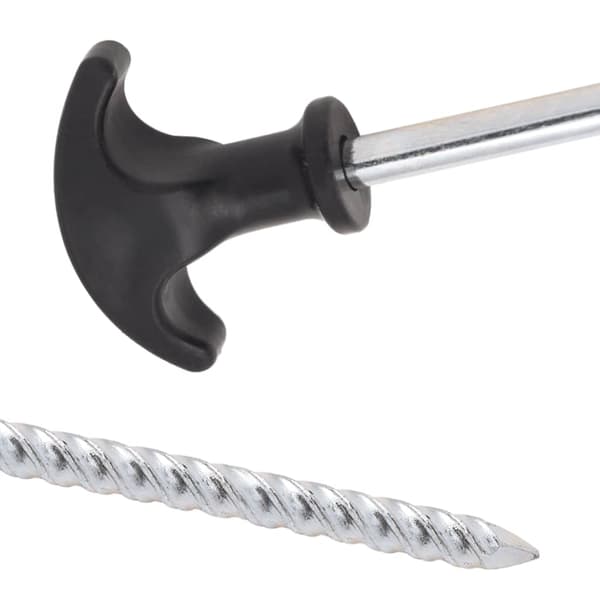 vidaXL Tältpinnar, 12 st, 20 cm, Ø7 mm, galvaniserat stål