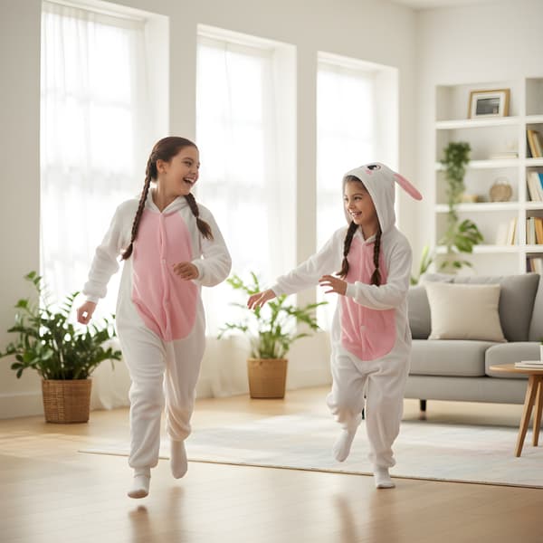 Kigurumi-pyjamas kanin barn 125-135 cm
