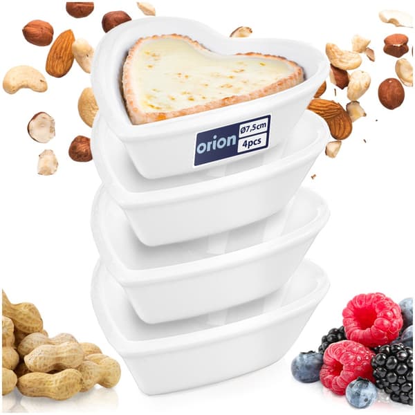 Porslinsskålar för snacks 7,5 cm, 35 ml 4 st