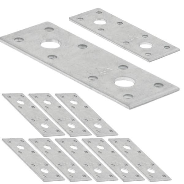 Snickarkoppling platt 100x35x2,5mm 10 st galvaniserad stark