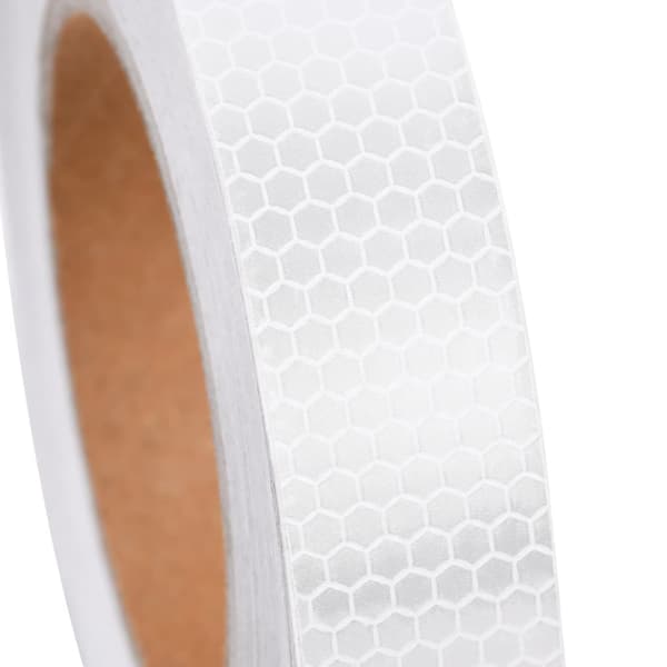 vidaXL Reflekterande tejp, vit, 2,5 cm x 20 m, PVC