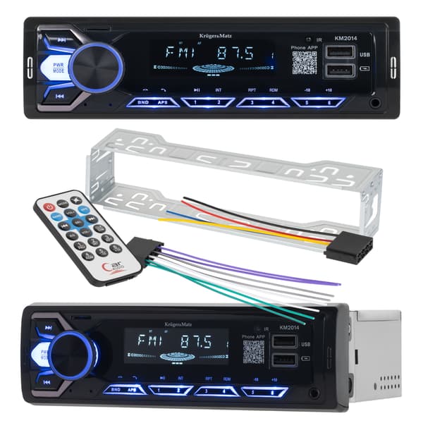 Rörförstärkare 2x100W 4-8Ohm Bluetooth 5.0 AUX Kruger&Matz A60