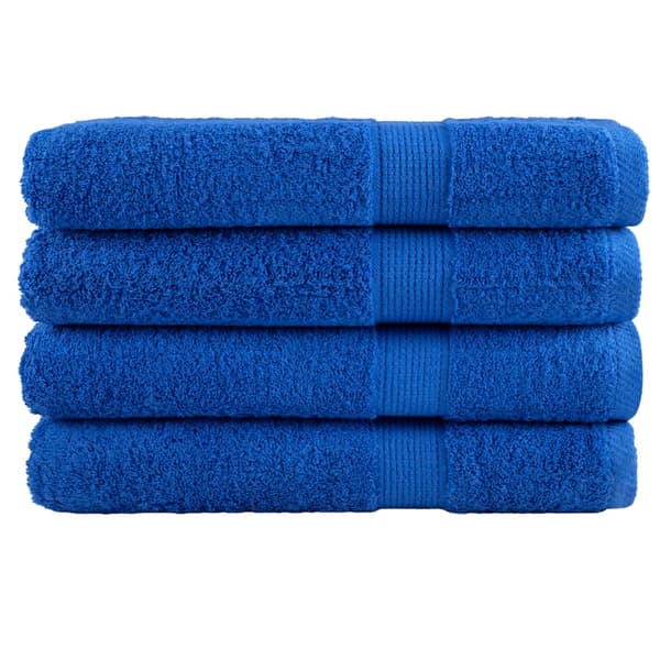 vidaXL Premiumhanddukar SOLUND, 4-pack, Blå, 80x200 cm