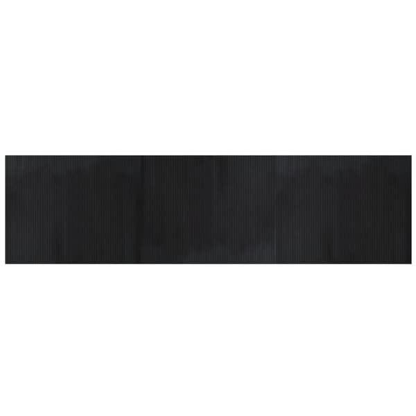 vidaXL Rektangulär matta, svart, 80x300 cm, bambu