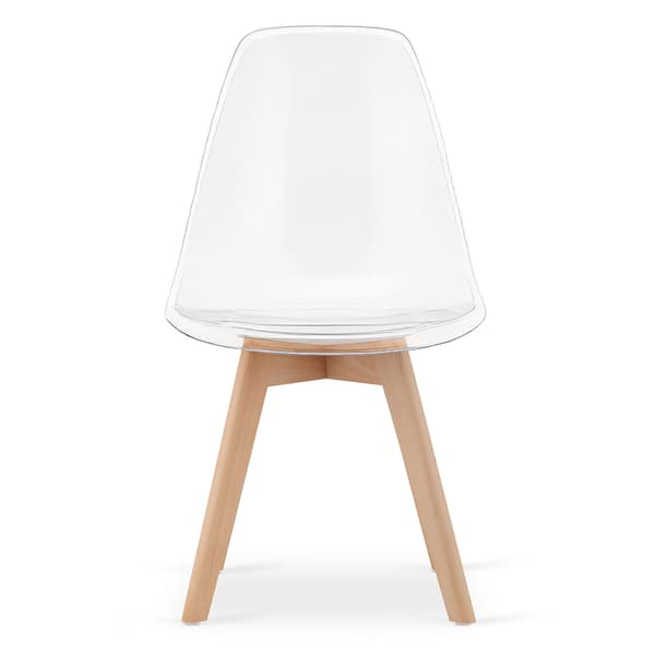 KITO stol transparent / naturlige ben x 2