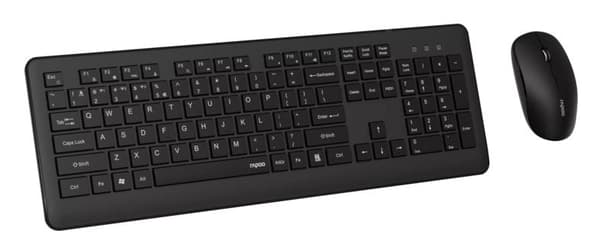 Sæt tastatur + mus RAPOO 8310M Sort
