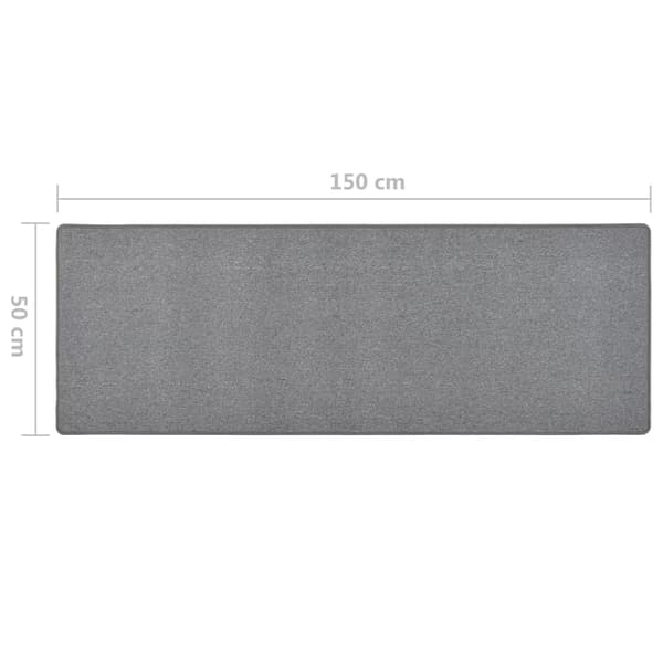 vidaXL tæppe, mørkegrå, 50 x 150 cm