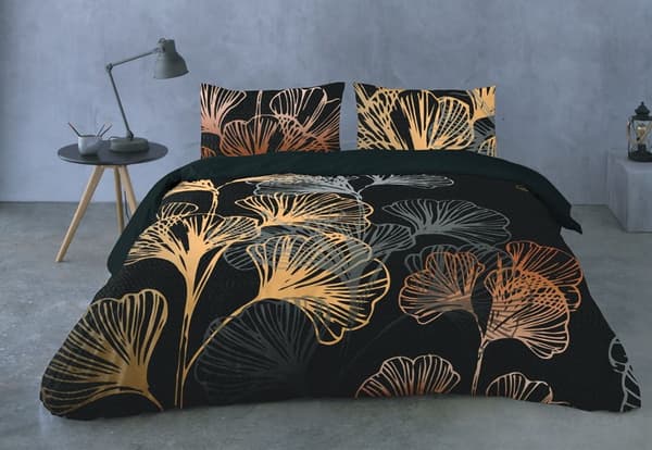 Prestige sängkläder satinbomull gyllene löv 220x200