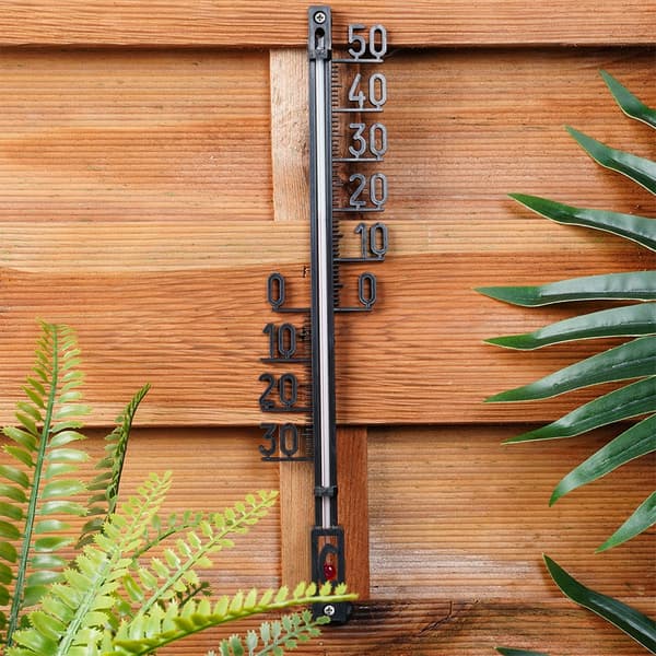 Utomhustermometer svart 27 cm