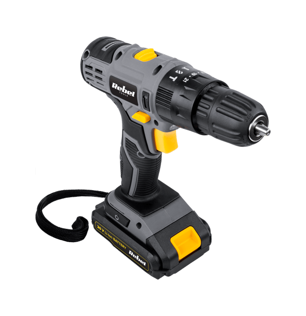 Rebel Tools sladdlös slagborrmaskin och borrset