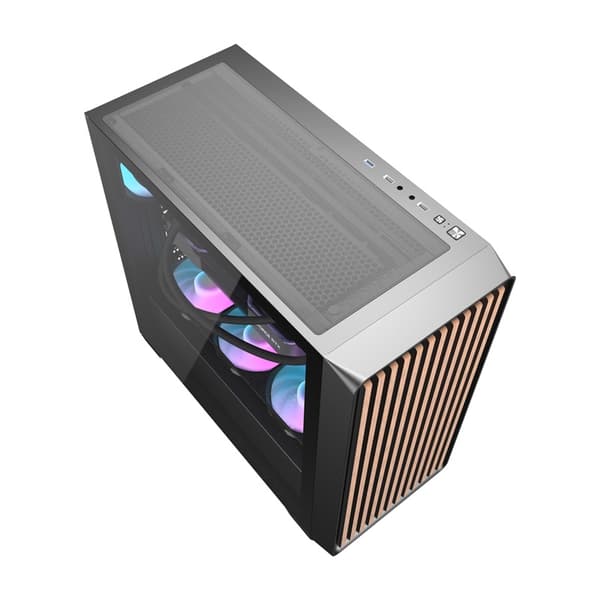 Darkflash DS900WD Tietokonekotelo (Musta) + 4 Tuuletinta