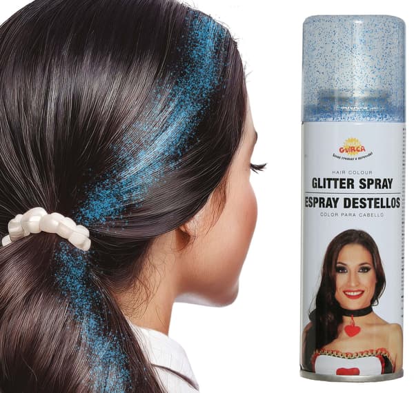 Hårfärgsspray BLÅ GLITTER 125ml