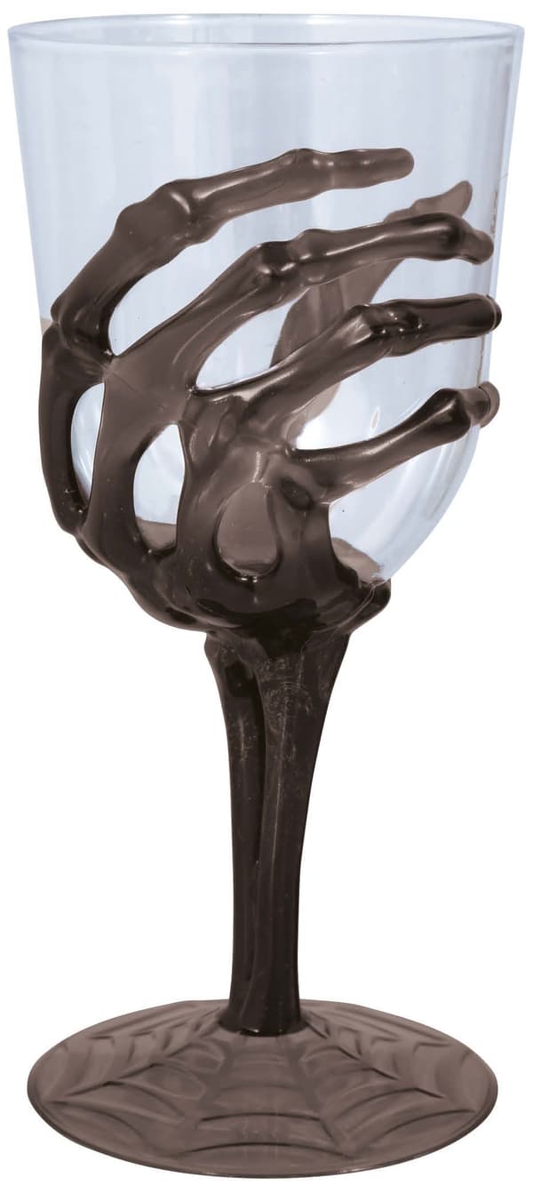 Plastglas vinbägare HANDskelett