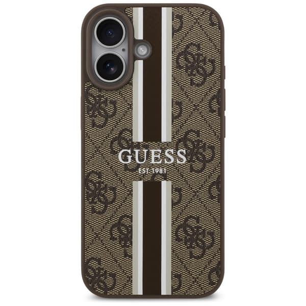 Guess 4G Printed Stripes MagSafe - iPhone 17 cover (brun)