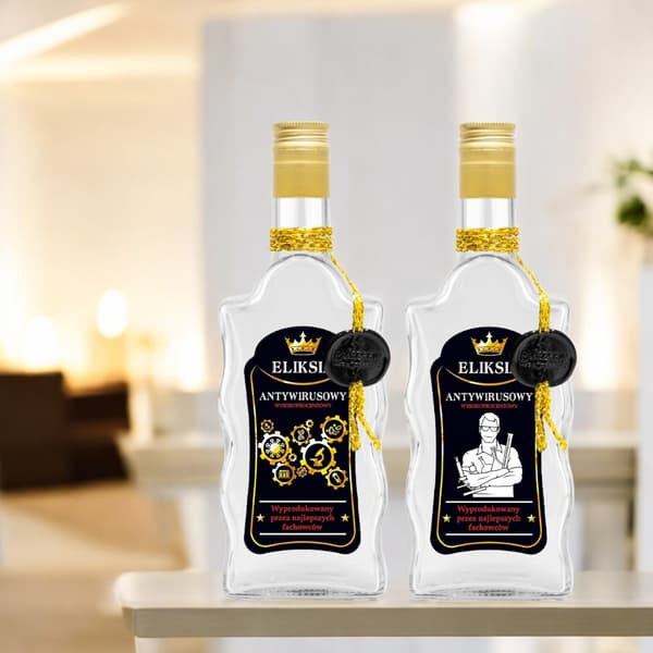 Bølgedekoreret flaske 500ML ANTIVIRUS ELIXIR
